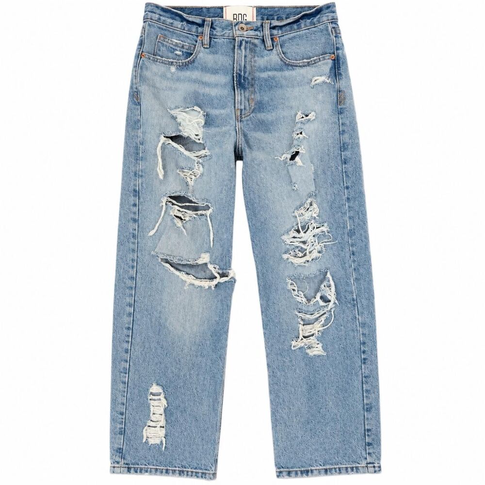 BDG Light Wash Distressed 'Skate Fit' Men's Jeans